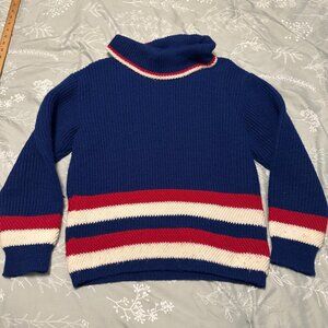 Vintage 1960s/70s Dralon® Bold Striped Sweater Turtleneck Ski Outdoor Gorpcore M